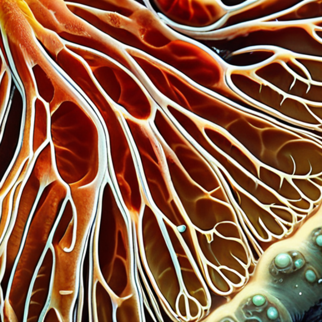 A close-up, artistic and ethereal shot of human skin surface, subtly illuminated to reveal a vibrant, interconnected micro-ecosystem of beneficial bacteria and fungi, glowing softly. They form an invisible, protective shield over the radiant and healthy skin. The background features a soft, abstract blend of colors with hints of traditional Malay design elements. Microscopic, high detail, scientific illustration style.