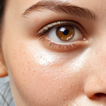 **Image:** A close-up of a woman's face with a healthy, glowing complexion. Focus on the skin's texture – smooth, hydrated, and balanced. Subtle details like fewer blemishes and reduced redness. Soft, natural lighting to emphasize the skin's radiance. Maybe include a bottle of facial oil with the word "Probiotics" subtly visible on the label.
